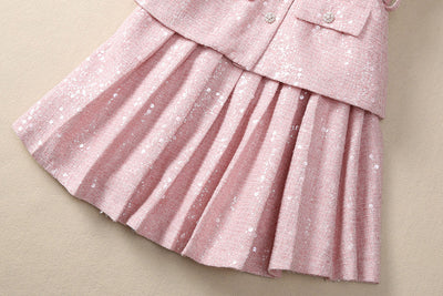 Vestido Corto Elegante con Lentejuelas y Volantes - Image 20