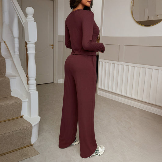 Conjunto Casual Europeo: Chaqueta y Pantalón para Viajes - Image 3