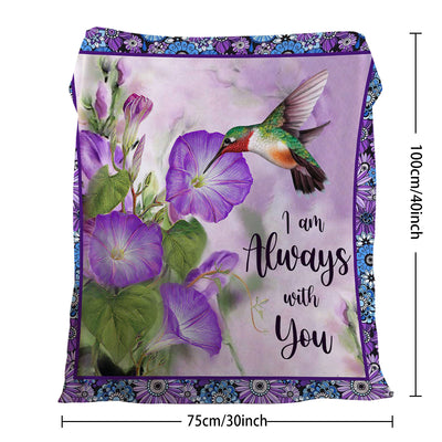 Manta Flanela Flores Matutinas y Colibrí Púrpura - Acogedora y Versátil para Hogar - Image 7