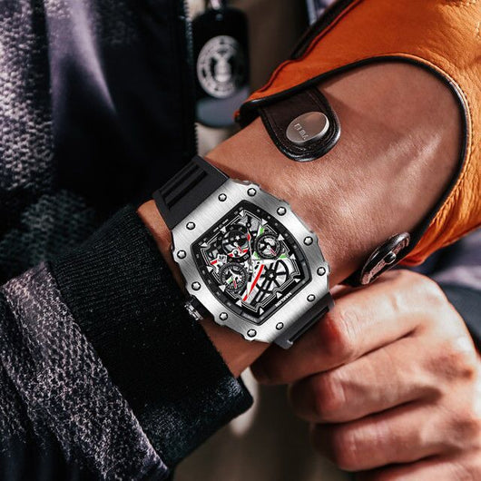 Reloj de Pulsera Hombre Calavera Correa Silicona Cuarzo - Image 10