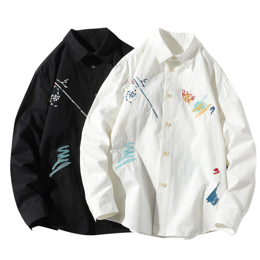 Camisa de Manga Larga con Solapa para Hombre