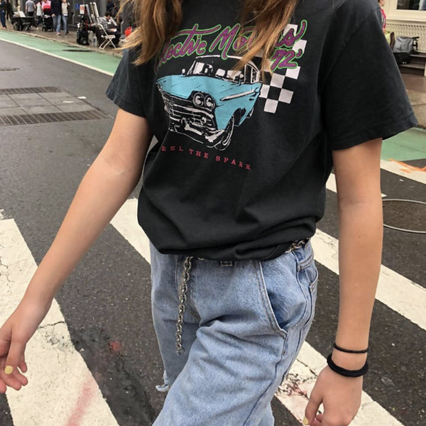 Playera Vintage Clásico Americano para Mujer