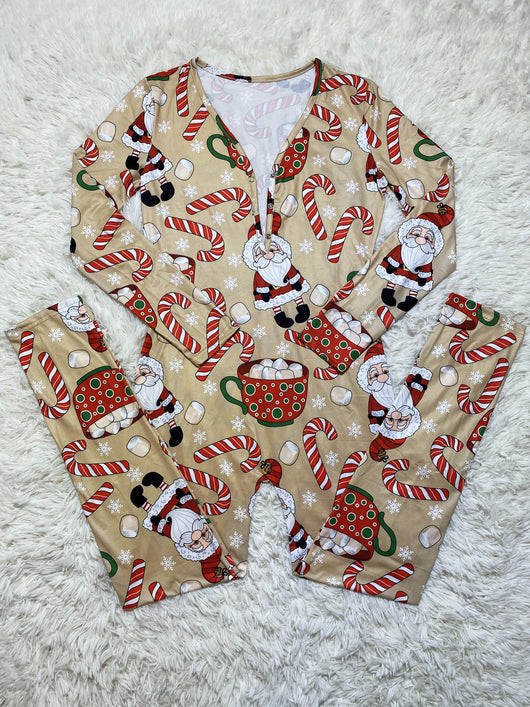 Pijama Navideño Estampado de Manga Larga para Casa - Image 17