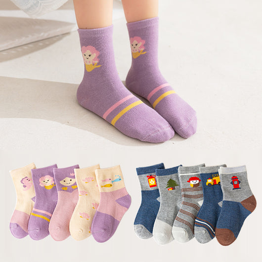 Calcetines Infantiles de Algodón con Diseños Animados - Calcetines Escolares Cómodos - Image 8