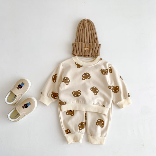 Conjunto de Ropa para Bebé Suéter de Algodón con Osito Cartoon - Image 30