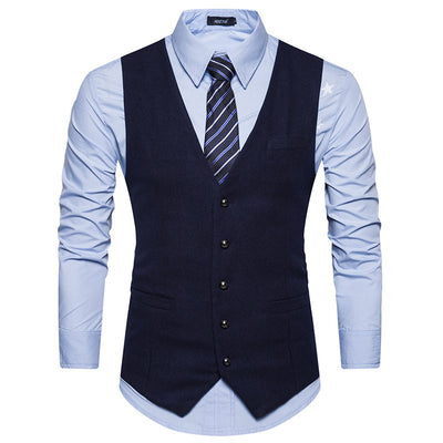 Chaleco de Traje Slim Fit Profesional Británico para Hombre - Image 5