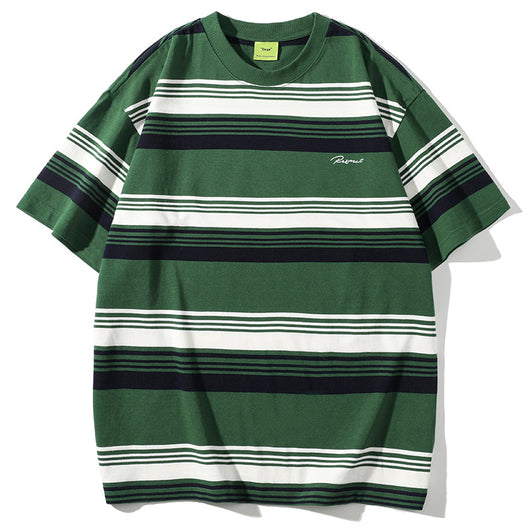 Playera de Rayas en Contraste para Hombre y Mujer - Image 5