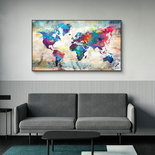 Kit de Pintura de Diamantes 5D - Mapa del Mundo a Color