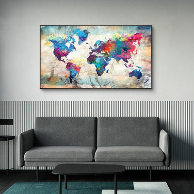 Kit de Pintura de Diamantes 5D - Mapa del Mundo a Color