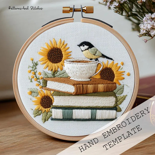 Kit de Bordado Girasoles y Pájaros - Serie Completa