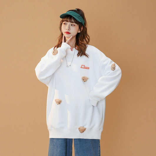 Suéter de Leche Mujer Primavera Otoño Suelto Estilo Coreano - Image 8