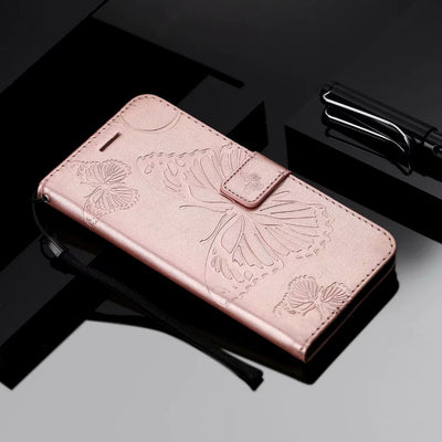Funda de Cuero para Teléfono con Mariposa Prensada - Image 17