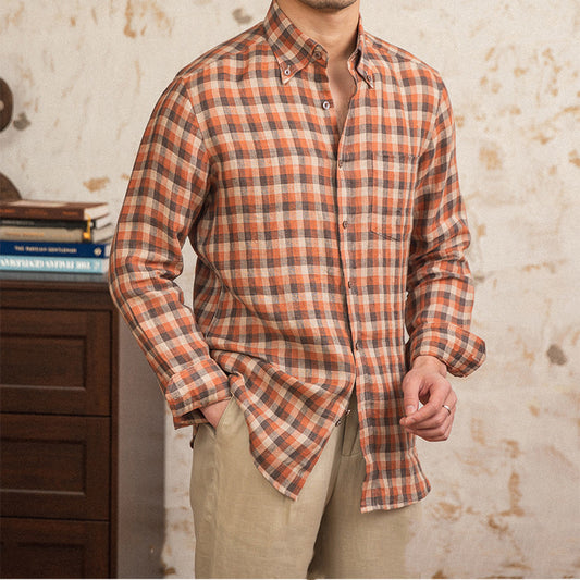 Camisa de Lino Manga Larga Casual Young