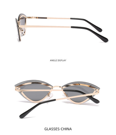 Gafas de Sol Cat Eye Triangulares sin Marco para Mujer - Image 17