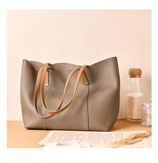Bolso Tote de Cuero Genuino Hecho a Mano - Bolsa Portátil para Mujer - Image 20