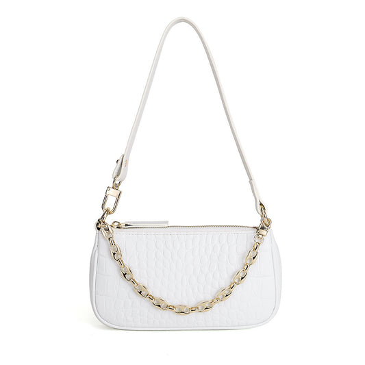 Bolso de Cuero Crudo para Hombro Único - Estilo Minimalista - Image 2