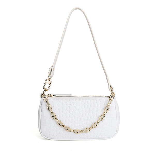 Bolso de Cuero Crudo para Hombro Único - Estilo Minimalista