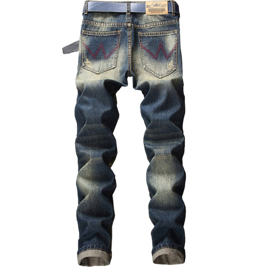 Jeans Vintage Desgastado con Estilo Nostálgico - Image 2