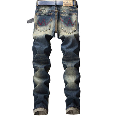 Jeans Vintage Desgastado con Estilo Nostálgico - Image 2