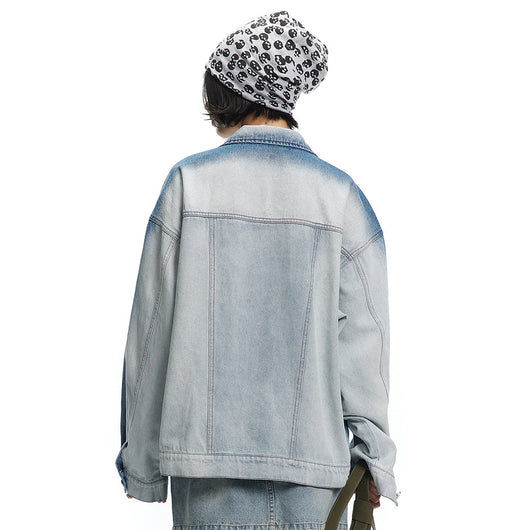 Chaqueta Denim Tie-Dye Degradado - Diseño Exclusivo Primavera Otoño - Image 17