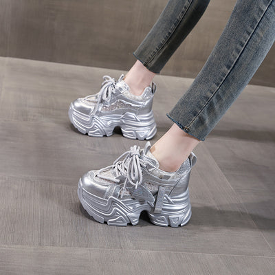 Zapatos Deportivos con Plantilla Elevadora y Detalles Brillantes para Mujer - Image 3