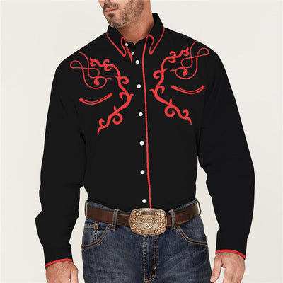 Camisa Suelta Estampada Estilo Western Americano - Image 3