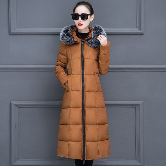 Abrigo Largo Acolchado Estilo Coreano Hasta la Rodilla - Image 14