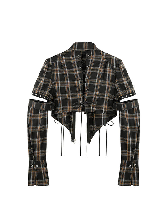 Camisa Cuadriculada Retro French Chic - Diseño Sofisticado para Otoño - Image 9
