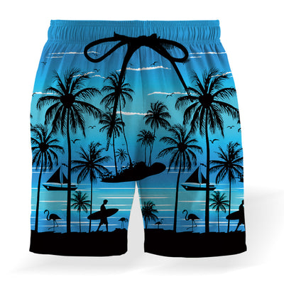 Shorts de Playa con Estampa de Coco y Cintura Elástica Ajustable - Image 18