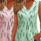 Conjunto de 2 Blusas Sin Mangas con Escote V y Estampado Geométrico
