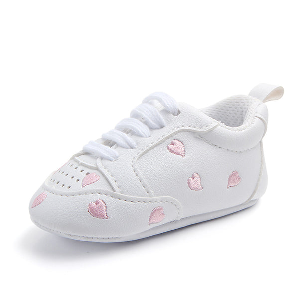 Zapatos Deportivos para Bebé con Corazón Rojo - Suela Suave y Flexible