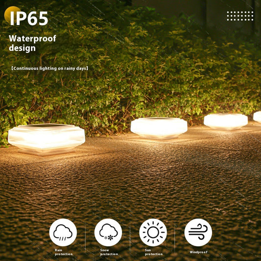 Luminarias Solares de Columna Cuadrada para Patios y Jardines