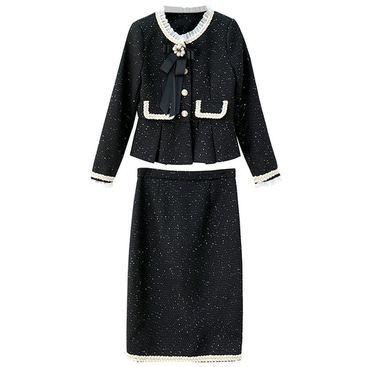 Conjunto Otoñal Elegante: Abrigo y Falda Estilo Occidental para Mujer - Image 2