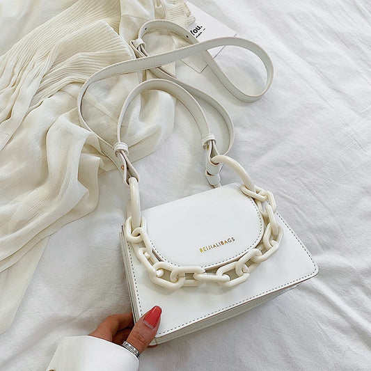 Bolso de Cadena Mate Efecto Hielo con Asa Simple para Mujer