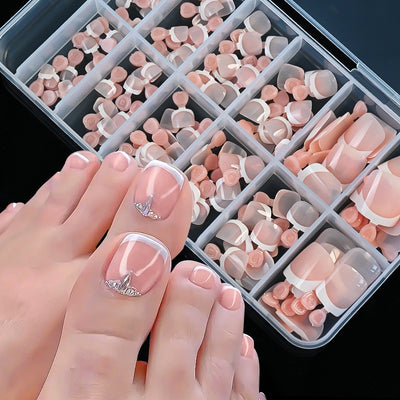 Uñas Postizas Cuadradas Cortas - 120 Piezas Francesas Blanco Premium - Image 19