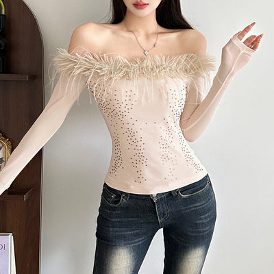 Blusa Manga Larga con Cuello Bardado y Costuras Decorativas - Image 10