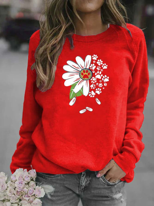 Suéter Floral Básico para Mujer Cuello Redondo - Image 5