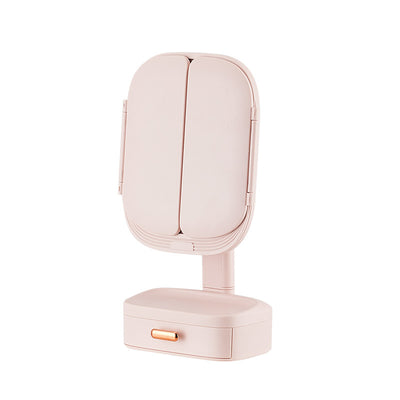 Espejo de Maquillaje LED de Escritorio Plegable con Luz Integrada - Image 4