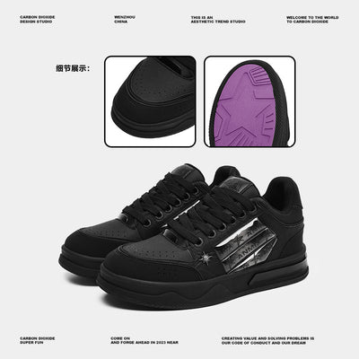 Tenis Plataforma Couple's Negro Estampado Estrella - Moda Urbana Coordinada - Image 4