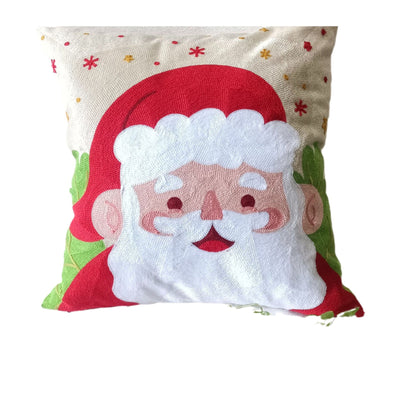 Funda de Almohada con Bordado Navideño Estilo Caricatura - Image 3