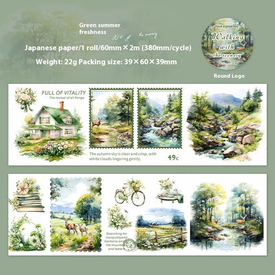 Set de Cintas Decorativas Adhesivas Paisajes Cuatro Estaciones - 6 Modelos para Scrapbooking y DIY - Image 10