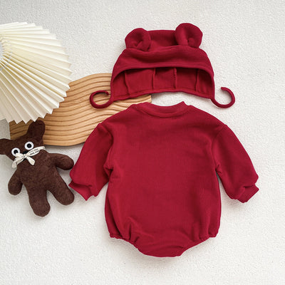 Pijama Enterizo Bebé Osito Cartoon Cálido de Felpa con Capucha - Image 53