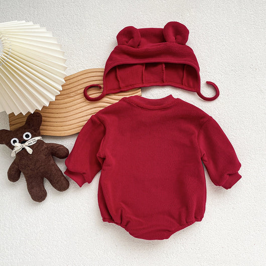 Pijama Enterizo Bebé Osito Cartoon Cálido de Felpa con Capucha - Image 53