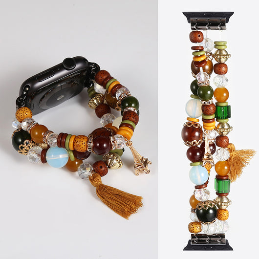 Pulsera Reloj Bohemia Artesanal con Cuentas Tejidas - Image 20