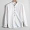 Camisa Holgada de Algodón y Lino Estilo Japonés para Hombre