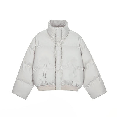 Chaqueta Acolchada de Invierno para Parejas con Cuello Alto - Image 3