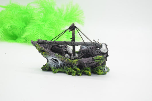 Decoración de Acuario Barco de Red - Paisaje en Miniatura para Peceras - Image 14