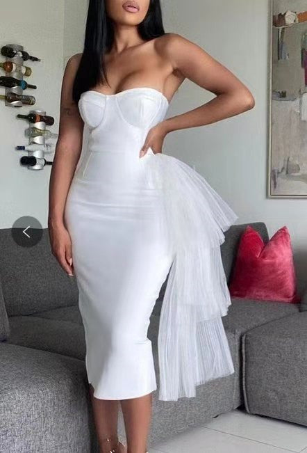 Falda Larga Elegante Estilo Francés con Diseño Realzador - Image 4
