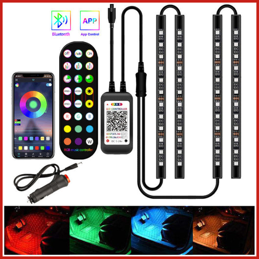 Luz Ambiental LED RGB para Auto con Control Remoto y Sincronización Musical - Image 9