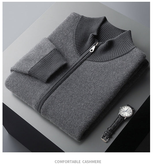 Cardigan de Cuello Alto con Cierre de Cachemira para Hombre - Image 16